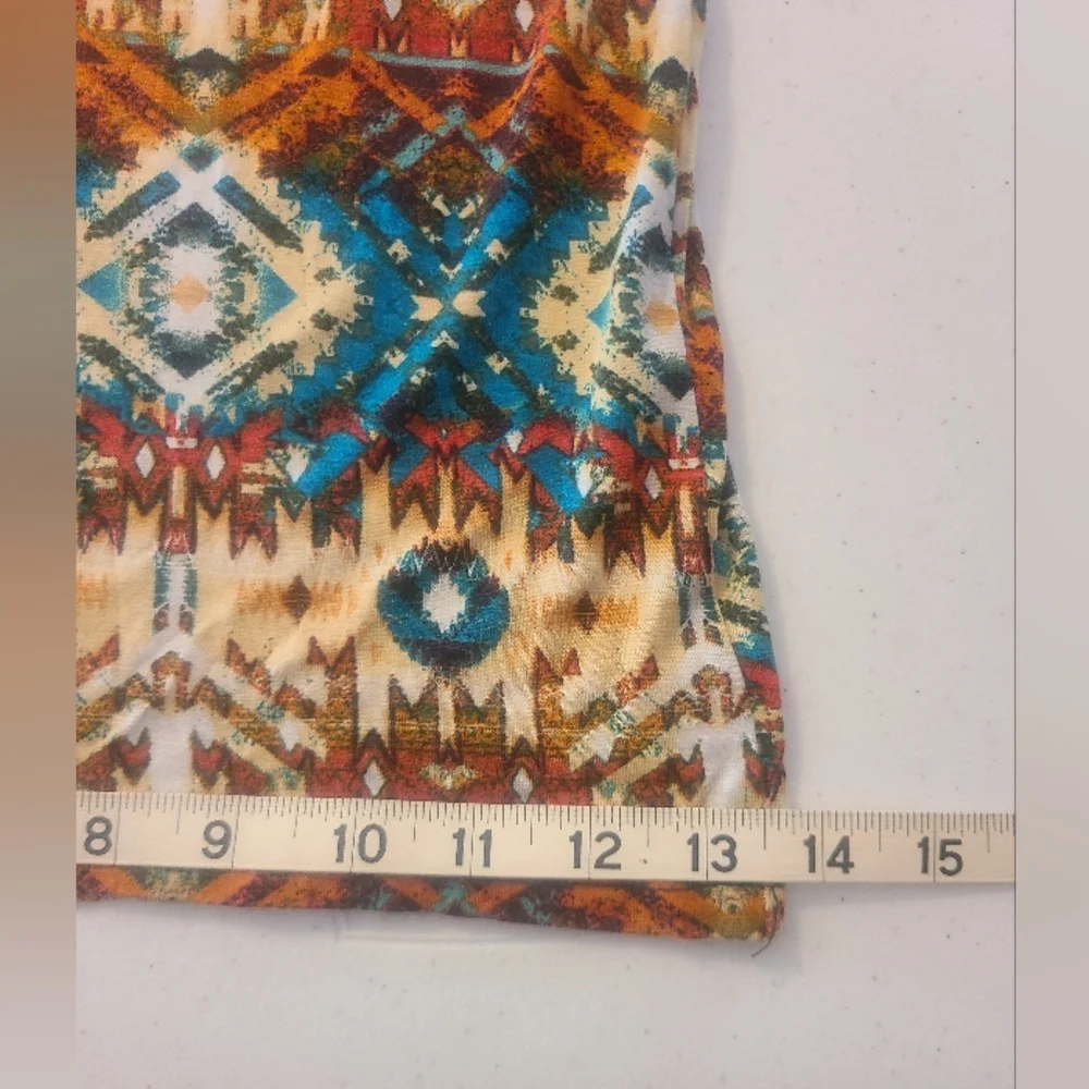 XL Teal Rust Tan Wide Leg Pant Stretch Comfortable Lightweight Great Summer Pant - Picture 8 of 8